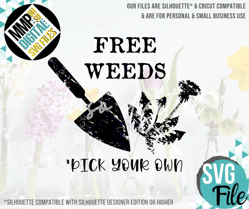 Free Weeds Svg Garden Flag Spring Svg Distressed Svg Etsy