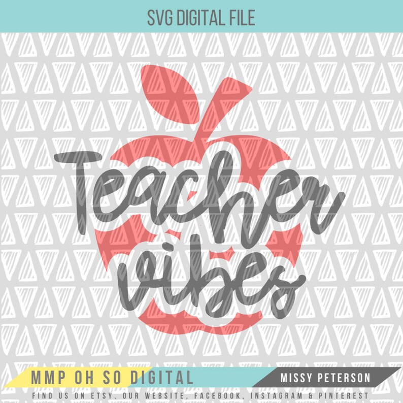 Download Teacher SVG Teacher Shirt Teacher Vibes Shirt Design SVG ...