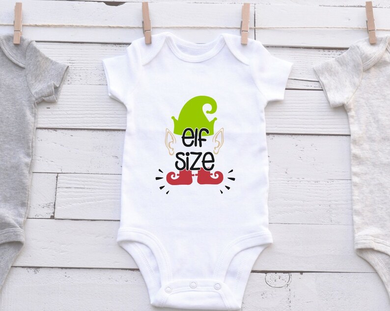 Download Elf Size SVG Cuttable Design Baby's First Christmas | Etsy