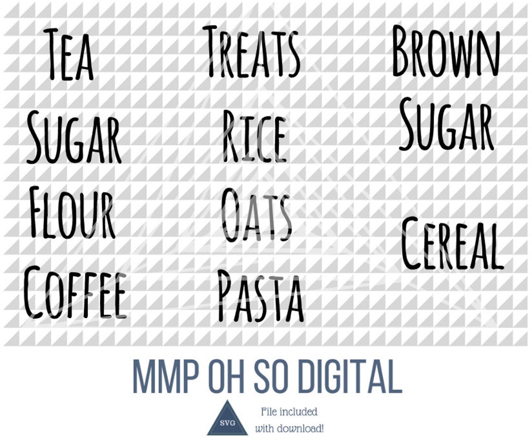 Pantry Labels SVG Container Labels Organizing Labels Etsy