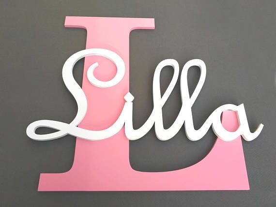 etsy baby name wall art