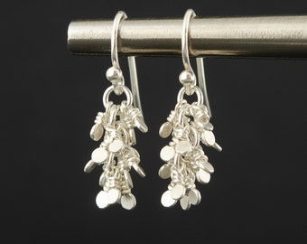 Sterling Silver Tassel Earrings • Dainty Silver Dangle Earrings • Small Silver Earrings • Everyday Earrings • Sterling Silver Jewelry Gift