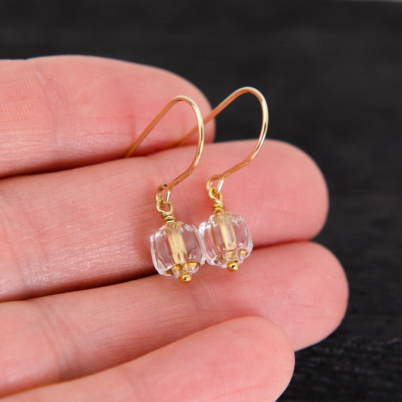0.67 14k Gold Plated Tone CZ Small Huggie Hoop Earrings For Women Teen Girls jewelry