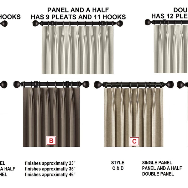 Pinch Pleat Drapes Etsy