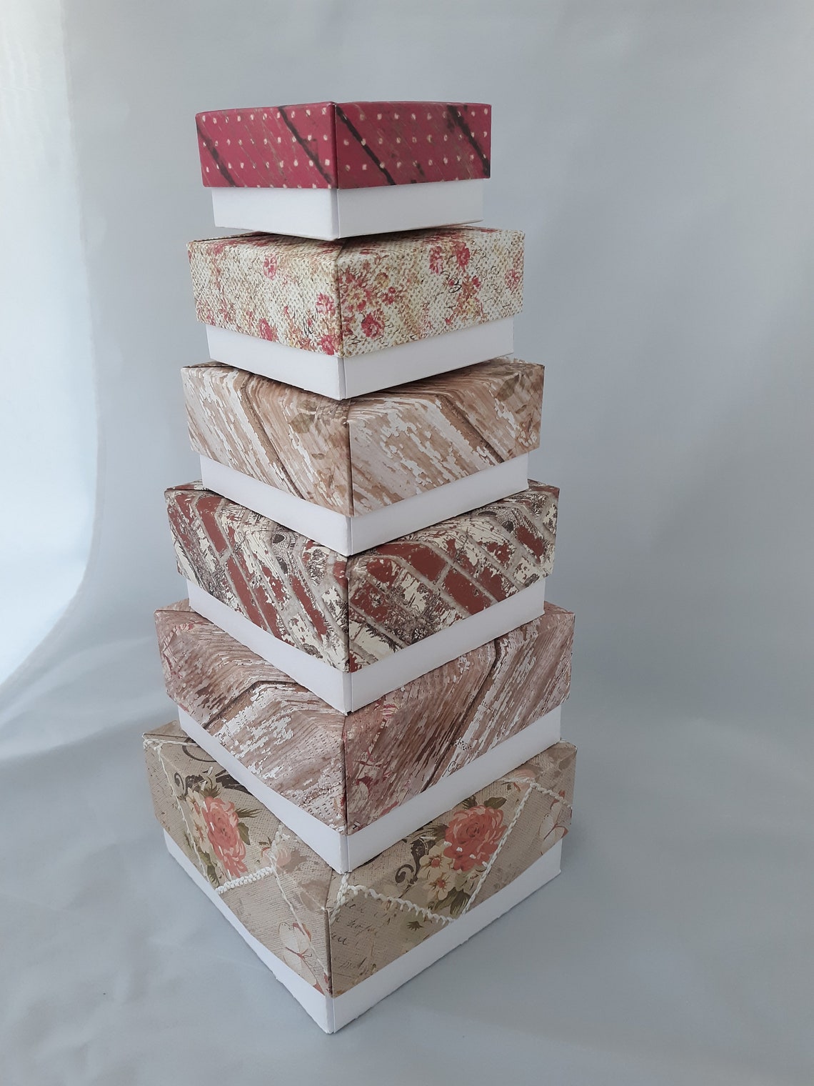 Origami Nesting Gift Boxes 6 Box Set Etsy