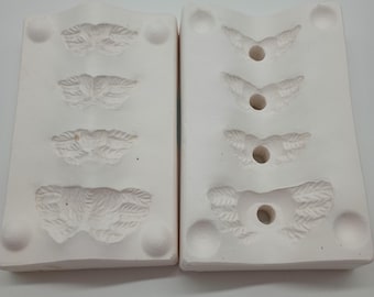 Vintage Boothe #522 Set Angel Cherub Fairy Wings Assortment Applique Ornament Magnet Soap Bomb Plaster Ceramic Porcelain Slip Casting Mold