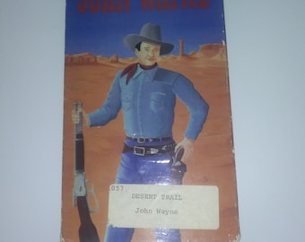 Vintage Original Classic John Wayne Cowboy Western Desert Trail VHS Movie Tape (4 Movies) 1983 Burbank Video
