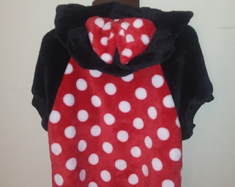 Brand New with Tags Disney Minnie Mouse Dog Plush Fleece Winter Halloween Costume Size Large
