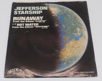 Vintage 1978 Jefferson Starship 7" Single LP Vinyl Record Grunt Runaway/Hot Water Near Mint Condition