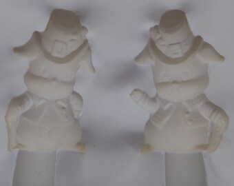 Vintage 1984 New Horizons #468 Irish St. Patrick's Day Shamrock Clover Pair Leprechaun Pigs Plaster Ceramic Porcelain Slip Casting Mold