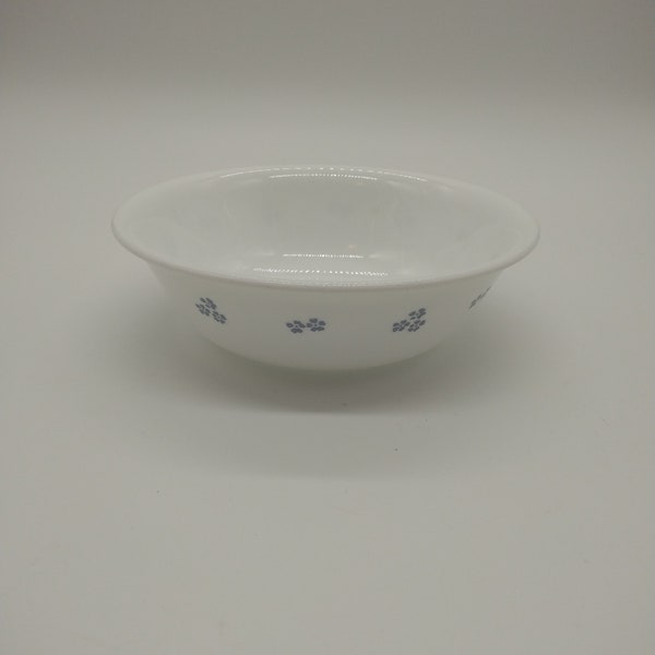 Discontinued Corelle Corning Vitrelle Bowls Secret Garden Mystic Gray Blue Hoops CHOICE Pattern Blue Flowers Blue Gray Trim Band Soup Cereal