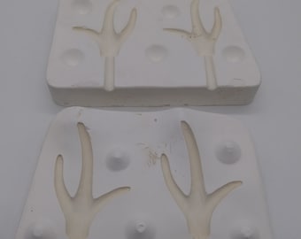 Vintage Ceramichrome #445 Three Toed Bird Tracks Prints Hunting Wildlife Plaster Ceramic Porcelain Slip Casting Mold Chicken Turkey Pheasant