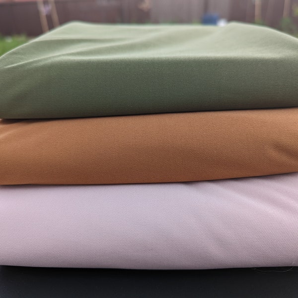 PUL fabric, Trio Bundle Cut in Almond, Olive, Peach Skin,  Diaper Cover, Bibs, Snack Bags, Waterproof fabric