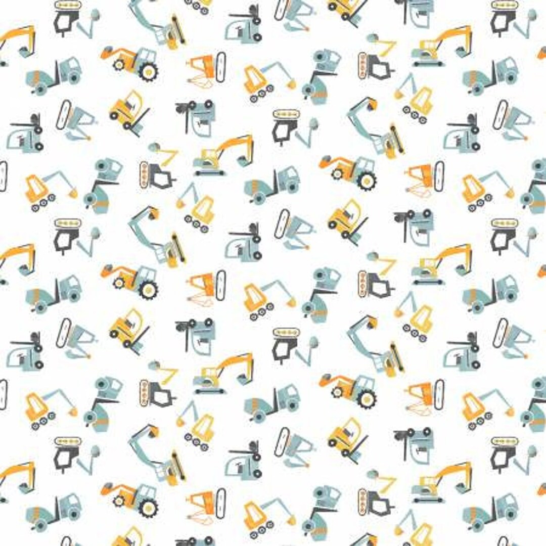 Heavy Construction Equipment Fabric / Raise the Roof Collection, Dear