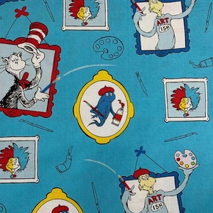 Cat in the Hat, Celebrate Seuss, Robert Kaufman,  Dr. Seuss fabric by the Yard