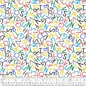 Alphabet Soup Cosy Flannel par Whistler Studio - flanelle certifiée Oeko-Tex, 53417F-1