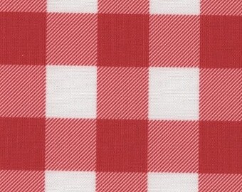 Laminated fabric  Diaper Waterproof Laminate fabric PUL - Red and White Plaid - By The Yard