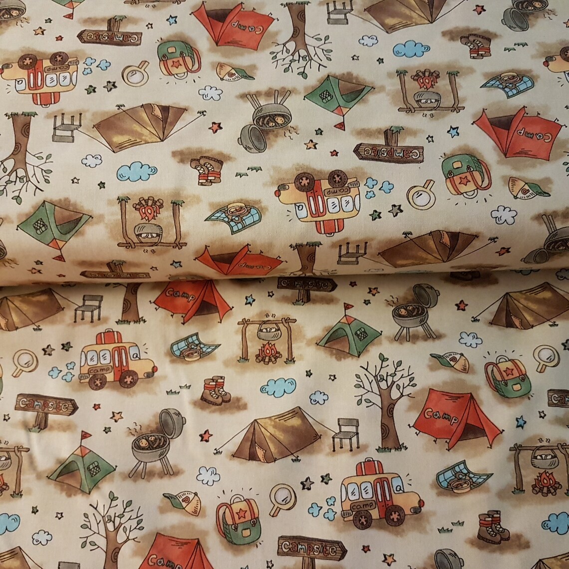 Camping Fabric Tent Fabric Campsite Fabric Premium 100 Etsy