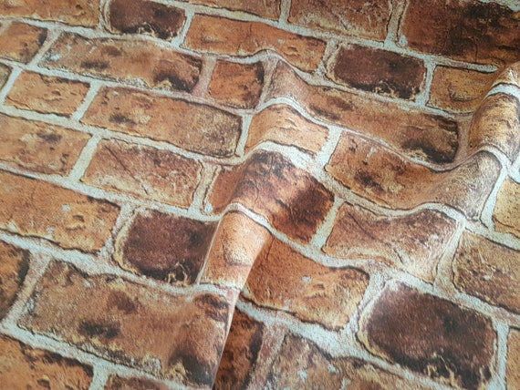 Harry Potter BRICK WALL Designer Curtain Upholstery Red Brick Print Canvas Red Brick Props Etsy UK