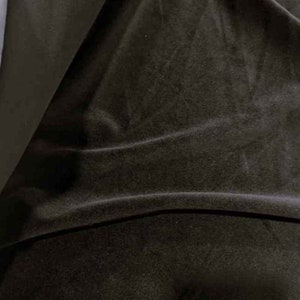 Lush VELVETEEN Fabric in Black, Solid Black Fabric, Santa Claus costume Apparel Fabric by the Yard