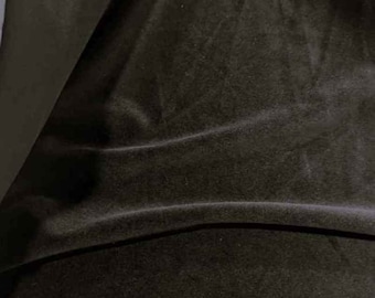 Lush VELVETEEN Fabric in Black, Solid Black Fabric, Santa Claus costume Apparel Fabric by the Yard