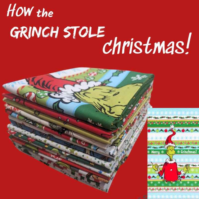 Grinch Christmas Fabric Dr. Seuss / Whoville Max the Grinch / Sewing  Quilting / DIY Craft Face Mask Fabric 