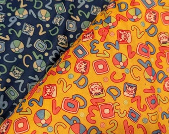 Alphabet & Number PUL Fabric: Waterproof Laminated Polyester Knit