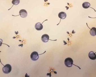 PUL Fabric Retro Cherry Laminated fabric Yellow