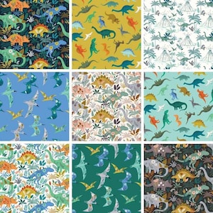 ROAR, Dinosaur Fabric by the Yard, Dashwood Studio Oeko-Tex Standard