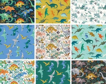 ROAR, Dinosaur Fabric by the Yard, Dashwood Studio Oeko-Tex Standard