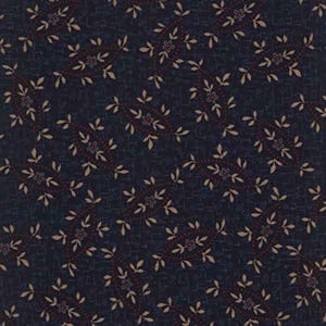 Prairie Stitches, Pam Buda, Marcus Fabrics, Circles and Floral On Navy 0832