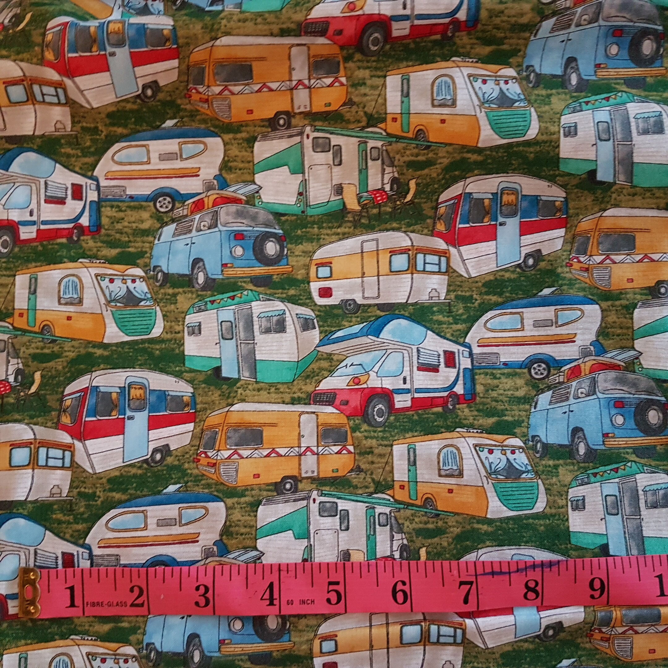 Camper Fabric RV Campers Cotton Fabric Trailer Fabric Etsy Canada