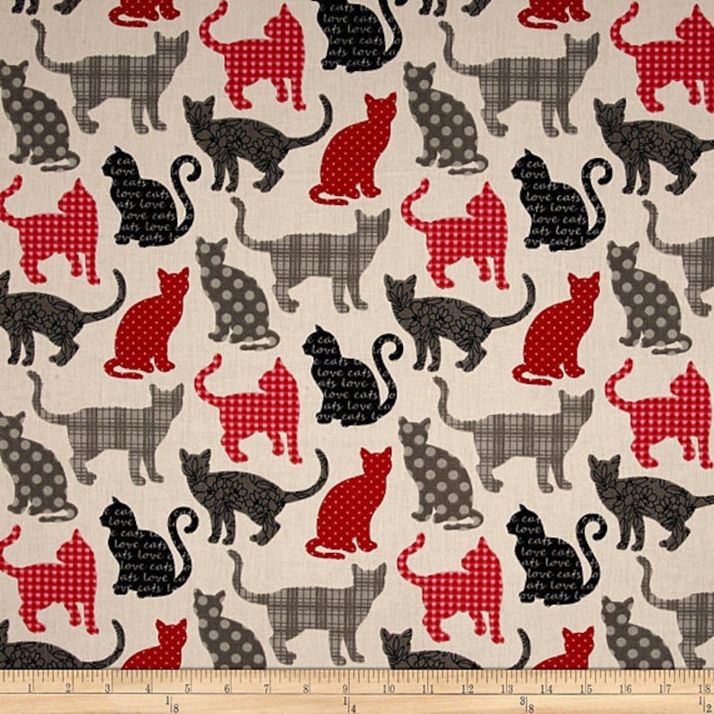 cat print jersey fabric