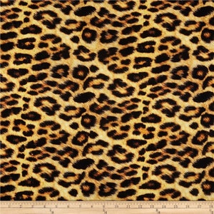 Leopard Fabric by the Yard, Hoffman Digital Wild Kingdom Leopard Skin Allover Leopard  - 100% Quilting Cotton