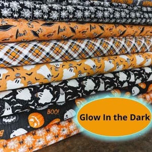 Halloween Fabric, Glow in the Dark Fabric, Quilting Cotton by Henry Glass