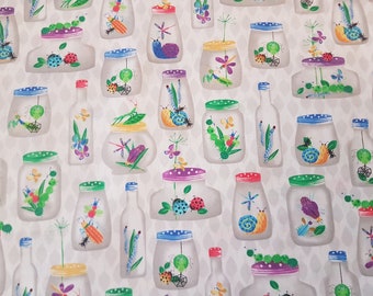 Bug Fabric, Bugs Galore, Blank Quilting, 100% Cotton Fabric