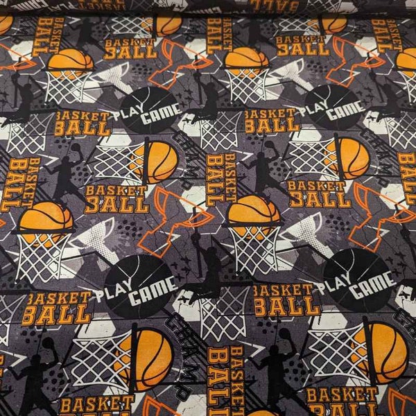 Basketball Fabric, Play Basketball fabric, 100% Premium Cotton