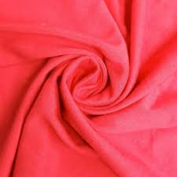BAMBOO - Jersey KNIT Fabric - Coral, Fashion Knit, Extra Soft Knit