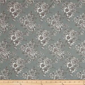 108" Wide back Fabric, Rose Fabric, Blank Quilting  Rose Toile Fabric, 100% Cotton fabric