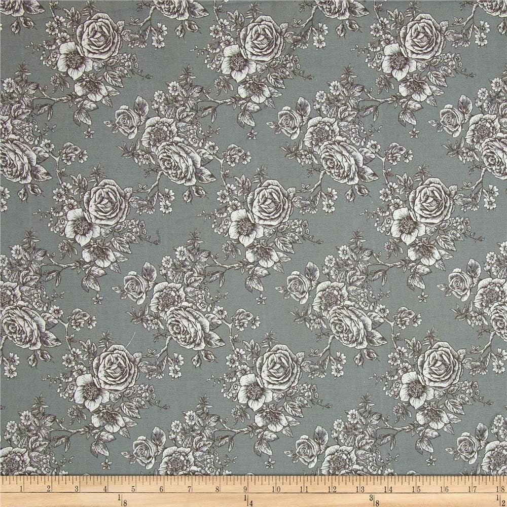 108" Wide back Fabric, Rose Fabric, Blank Quilting  Rose Toile Fabric, 100% Cotton fabric