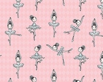 Ballet fabric, Pink, Curtain fabric, Girl&#39;s room, Girls, Ballet, Ballerina Fabric - Width 55&quot;
