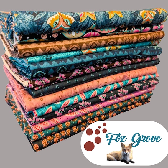 Fox Grove Stoffpaket – 13 Stück Camelot Stoffe 100% Baumwolle