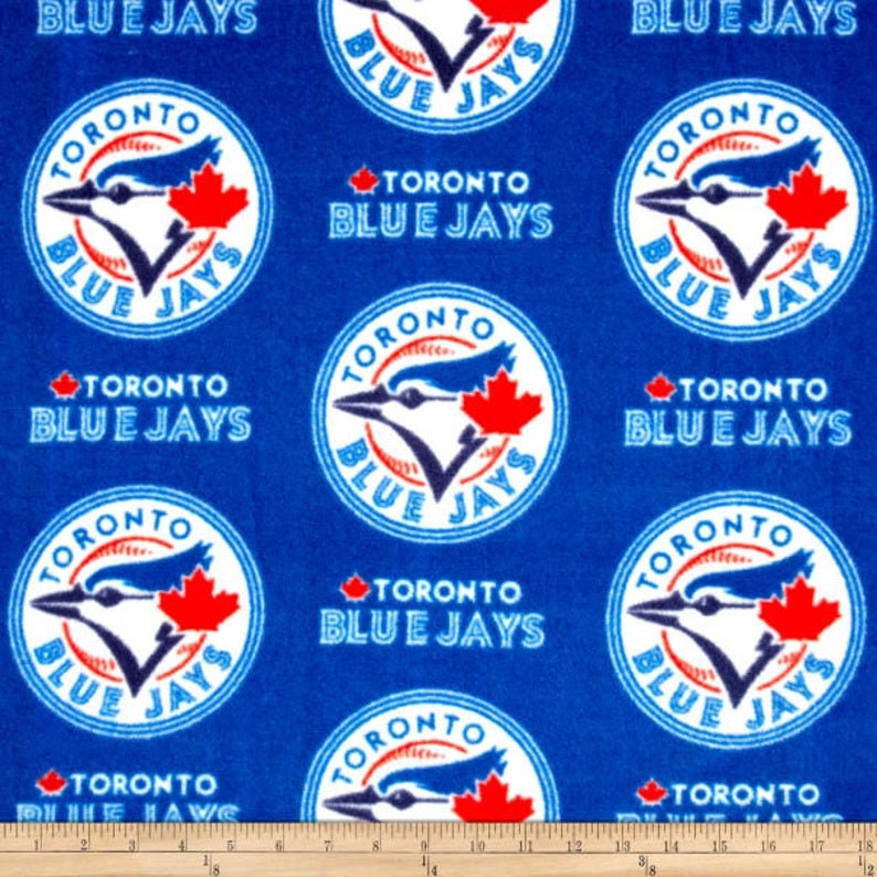 FLEECE Toronto Blue Jays Fabric by the Yard MLB Team Prints Etsy