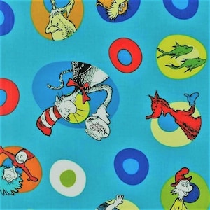 Dr. Seuss Fabric, ADE-10787-203 CELEBRATION by Dr. Seuss Enterprises from Celebrate Seuss!