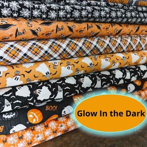 Halloween Fabric, Glow in the Dark Fabric, Quilting Cotton by Henry Glass 