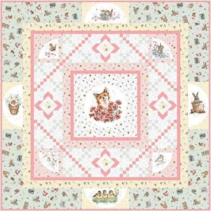 Maywood Studio Quilt Kit Song of Spring Baby Nursery Quilt 60" x 60" KIT-MASUNG