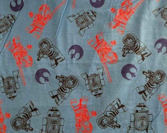 Tela de franela de Star Wars, personajes de la Fuerza, cortada a medida, 100 % franela de algodón