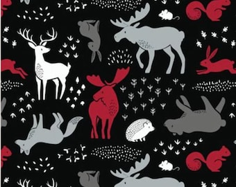 Tejido polar Woodland Animal: tejido polar antibolitas cortado a medida