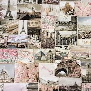 Digital Print Cotton Canvas, I Love Paris, Effiel Tower, Historic Landmark of Paris, Pink Accents, Home Decor fabric, Cushion fabric