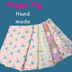 Quilting Fabrics, Peppa Pig, Hand Made, Six (6) pieces, Camelot Fabrics, Licensed, 100% cotton fabric